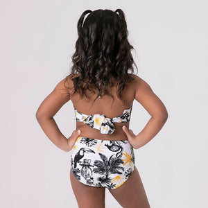 Model Back: Uv Line Due Pezzi Bambina Trikini Brasil Upf50+