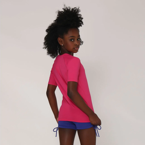 Camiseta Kids Uvpro Mc Pink UPF50+